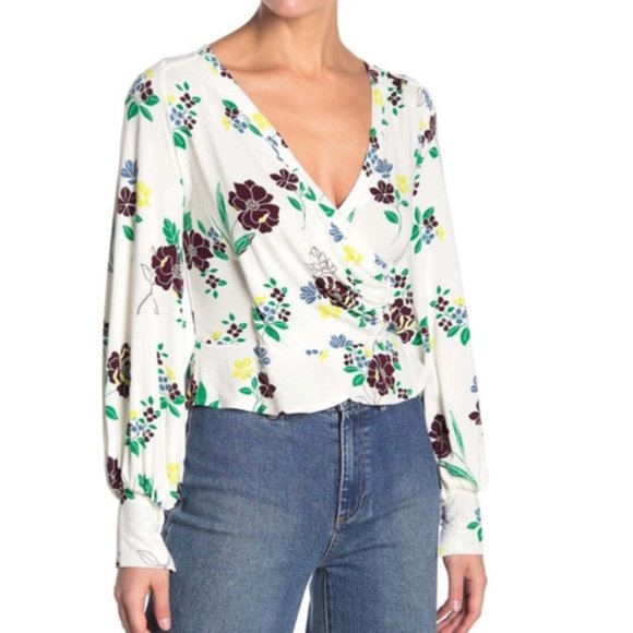 Free people Wrap Top Floral - Picture 1 of 4